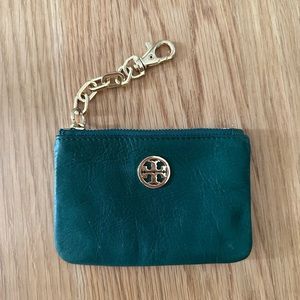 Vintage Tory Burch Tory Burch Robinson Card Case Key Ring in Forest Green